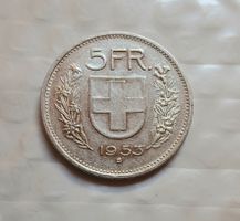 Pièce 5 Francs Suisse argent 1953