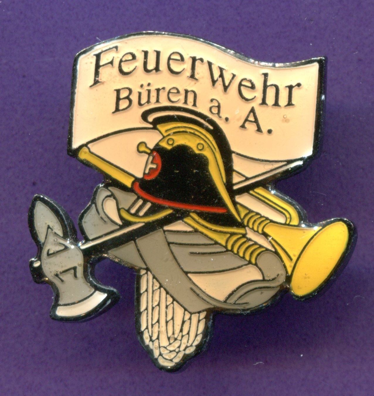 Placchette & Badge: Feuerwehr  BÜREN A.A. – Usato da Winterthur venduto da Sammleroase
