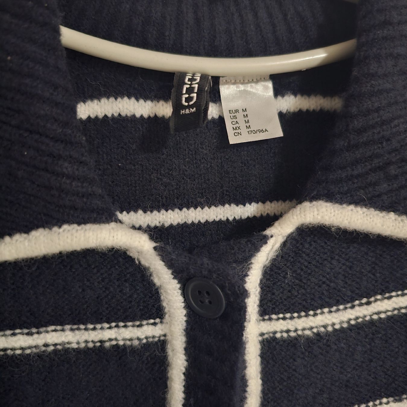 H&M Polo-Shirts: Cardigan rayé bleu et blanc Taille M – Neu (gemäss Beschreibung) aus Sornetan von T.a333 2