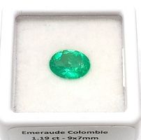 1x émeraude Colombie 1.19 ct - CERTIFICAT 1'523.- Fr