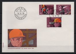 SUVA FDC 1978, Marken nicht zusammenhängend !!! Kat. 200.-