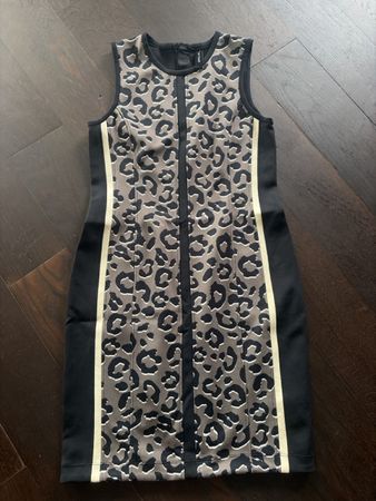 Marc Cain Kleid N3 Leo Print Schwarz Neu