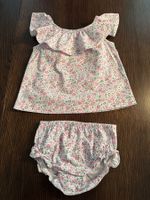 Sommerliches Baby Set, Grösse 3-6M, Blumenmuster, Top+Hose