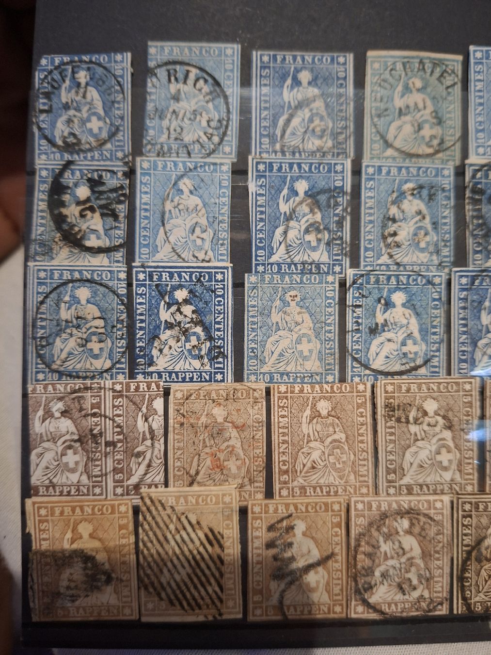 Tutti i francobolli: Strubellot 45Stk. Nr. 22 / 23 / Schnittfehler – Usato da Balgach venduto da SIMEON27 1