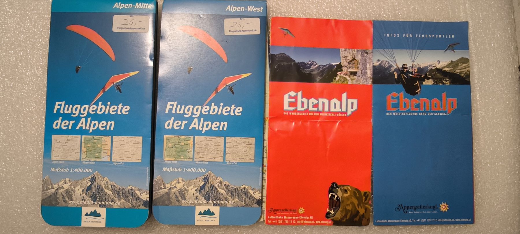Vol libre: Gleitschirm Flugkarten – Neuf (Voir description) à Winterthur par Azur57