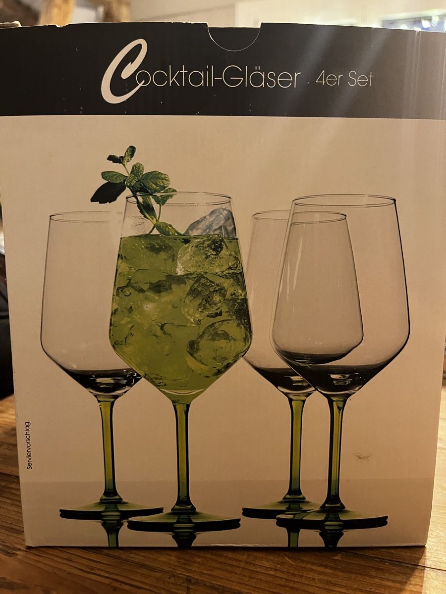 Bicchieri: Cocktail Gläser 4 Stück grün – Usato da Nussbaumen TG venduto da boltsi_87