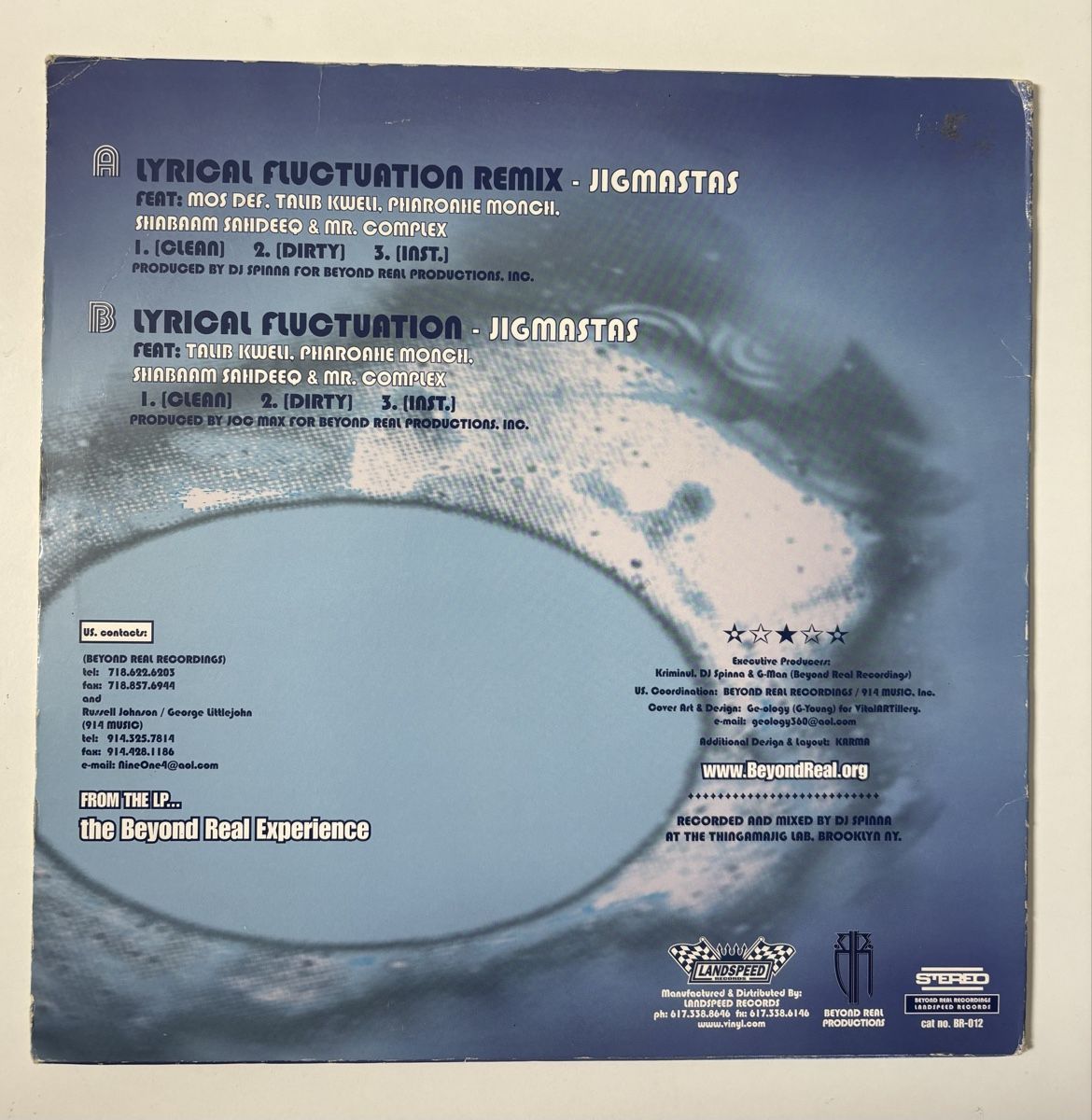 Dischi in vinile: Jigmastas Lyrical Fluctuation Remix 12" VG+/VG+ – Usato da Neuchâtel venduto da Deivid2 3