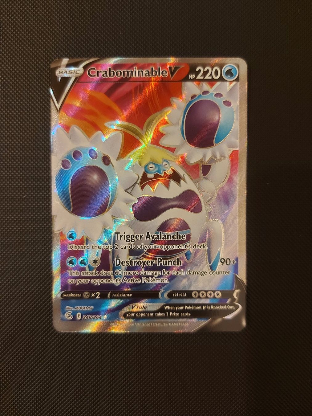 Pokémon Carte collezionabili: Crabominable V #248 Fusion Strike EN – Usato da Biasca venduto da Sara_Poke123