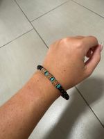 Bracelet marron et turquoise 