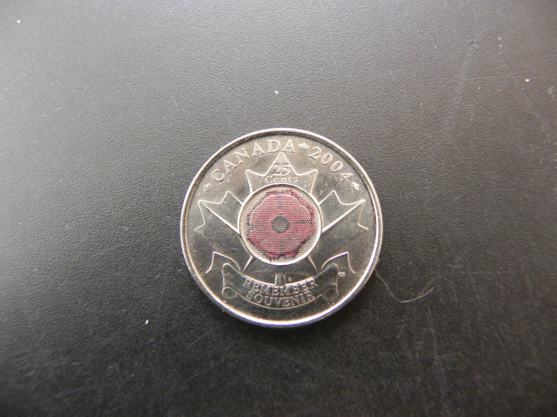 Tutti le monete: Canada 25 Cents 2004 - Remember Souvenir – Usato da Biel/Bienne venduto da Gogolozi