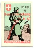 Soldatenmarke 2.WK, Inf Rgt 21, Aufdr, geschn, Wi Inf 203-2