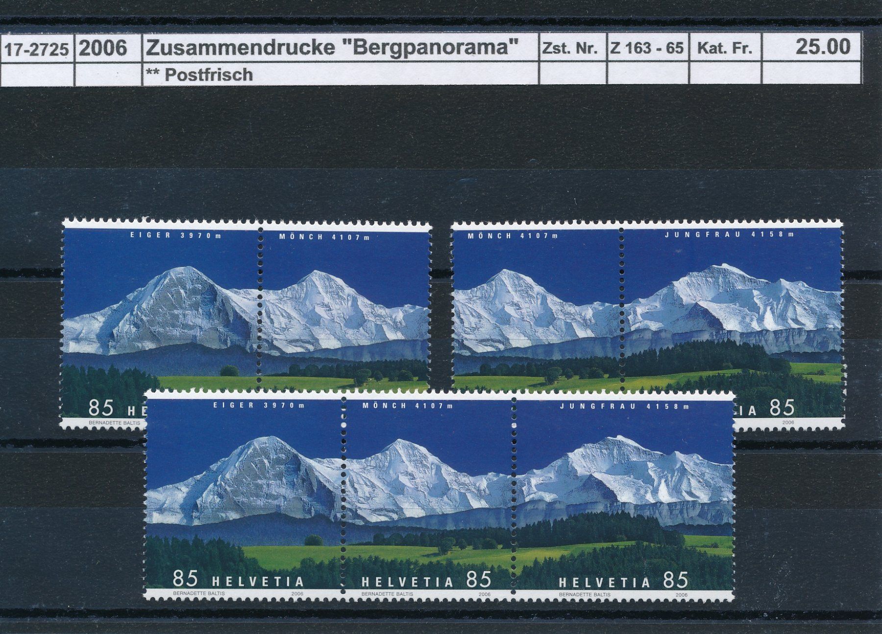 Tutti i francobolli: 2006 Zusammendrucke, "Bergpanorama", ** postfrisch – Nuovo (secondo la descrizione) da Winterthur venduto da Zupogeru