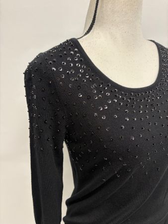 Orsay Feinstrick Pullover Gr. XS Pailletten-Details Viskose