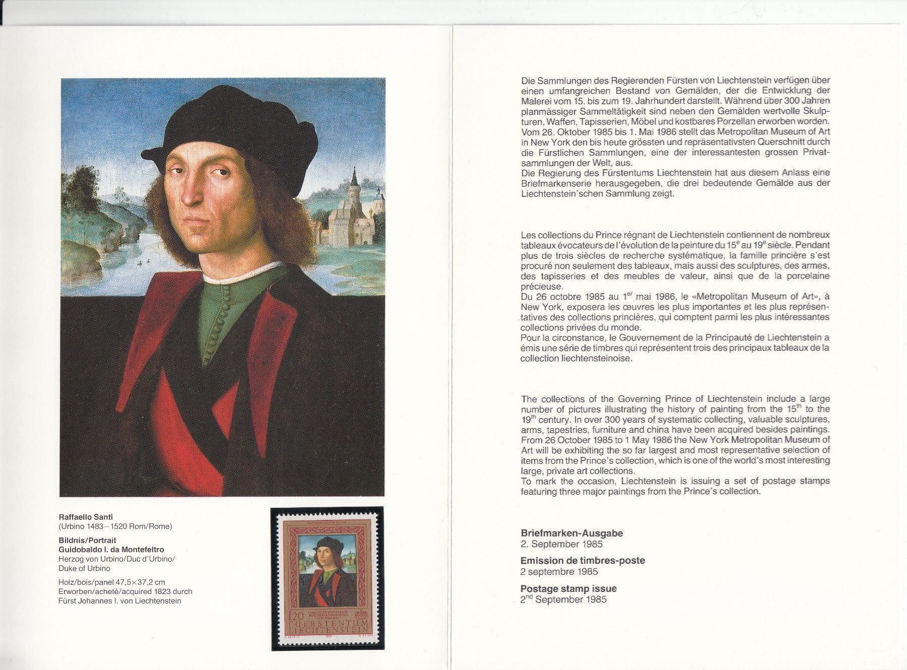 Alle Briefmarken: FL Kunstdruck-Faltmappe 1985 – Gebraucht aus Bürglen TG von StampGraf 5