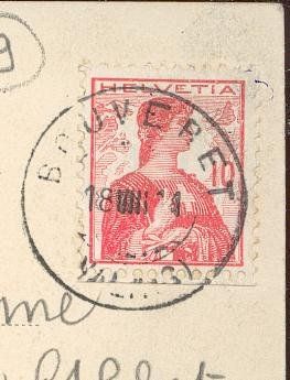 Ansichtskarten: Bouveret   VS   et Lac Léman        en 1914 – Gebraucht aus Brig von Valcards54 1