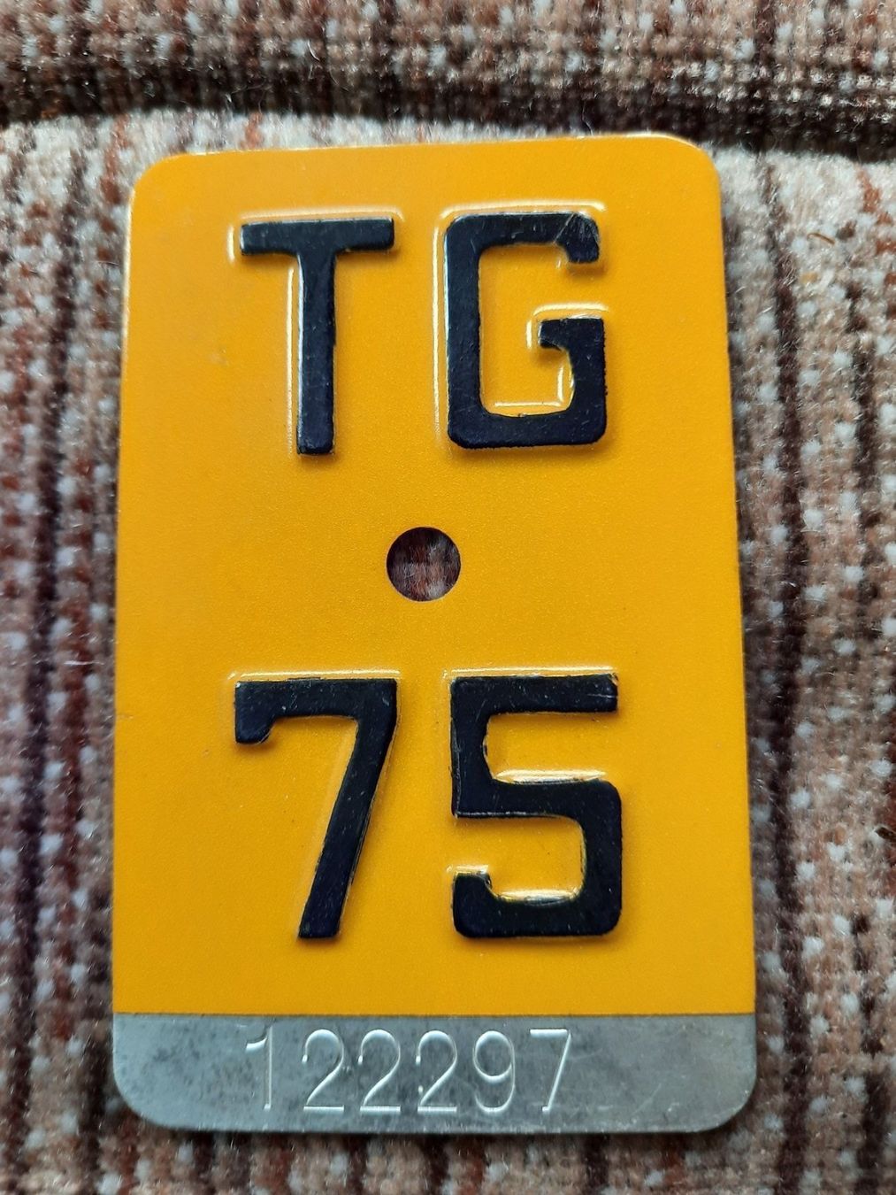 Insegne: Schöne Mofa Nummer, Töffli , Schild 1975 – Nuovo (secondo la descrizione) da Weinfelden venduto da JoeBaer
