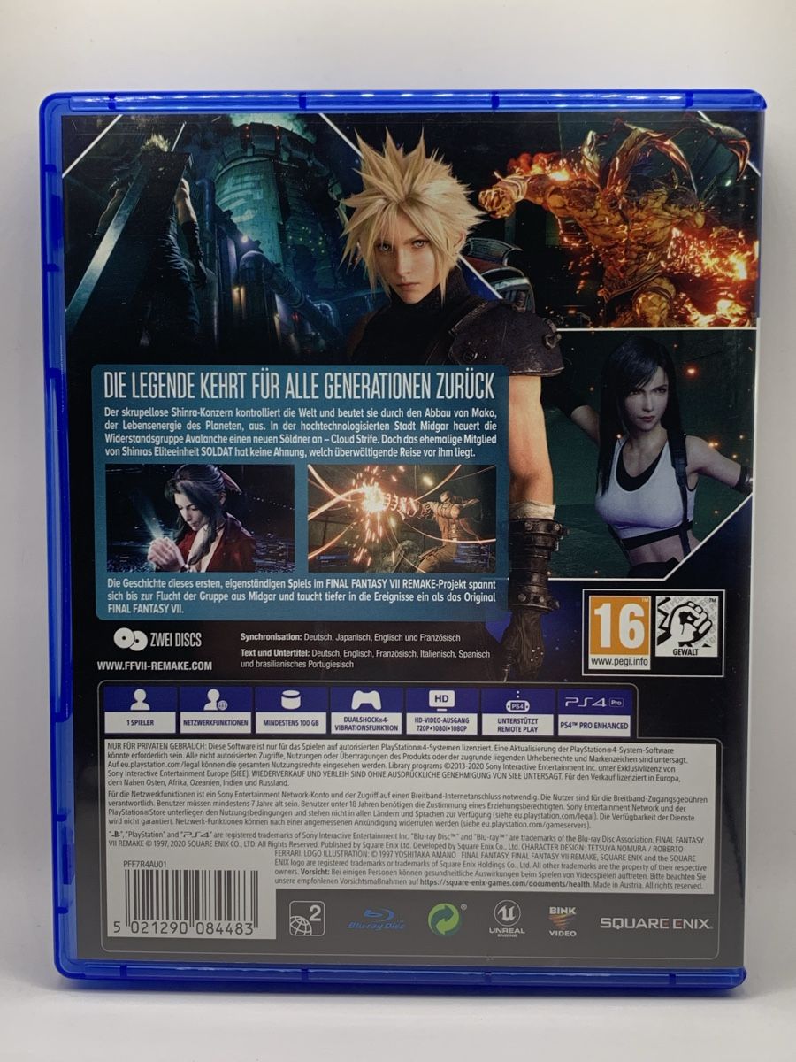 Sony Giochi: Final Fantasy VII Remake - PS4 – Usato da Ostermundigen venduto da RG-Collector 1