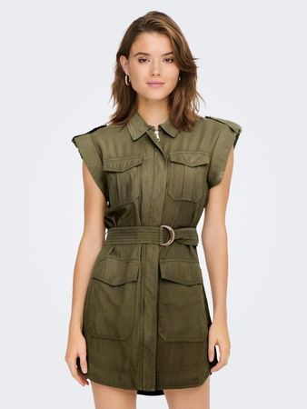 💗ONLY💗 ONLAris Life Cargo Dress Kleid Olivgrün S