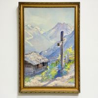 Géraldine BAEZNER - aquarelle sur papier "Finhaut, Le They"