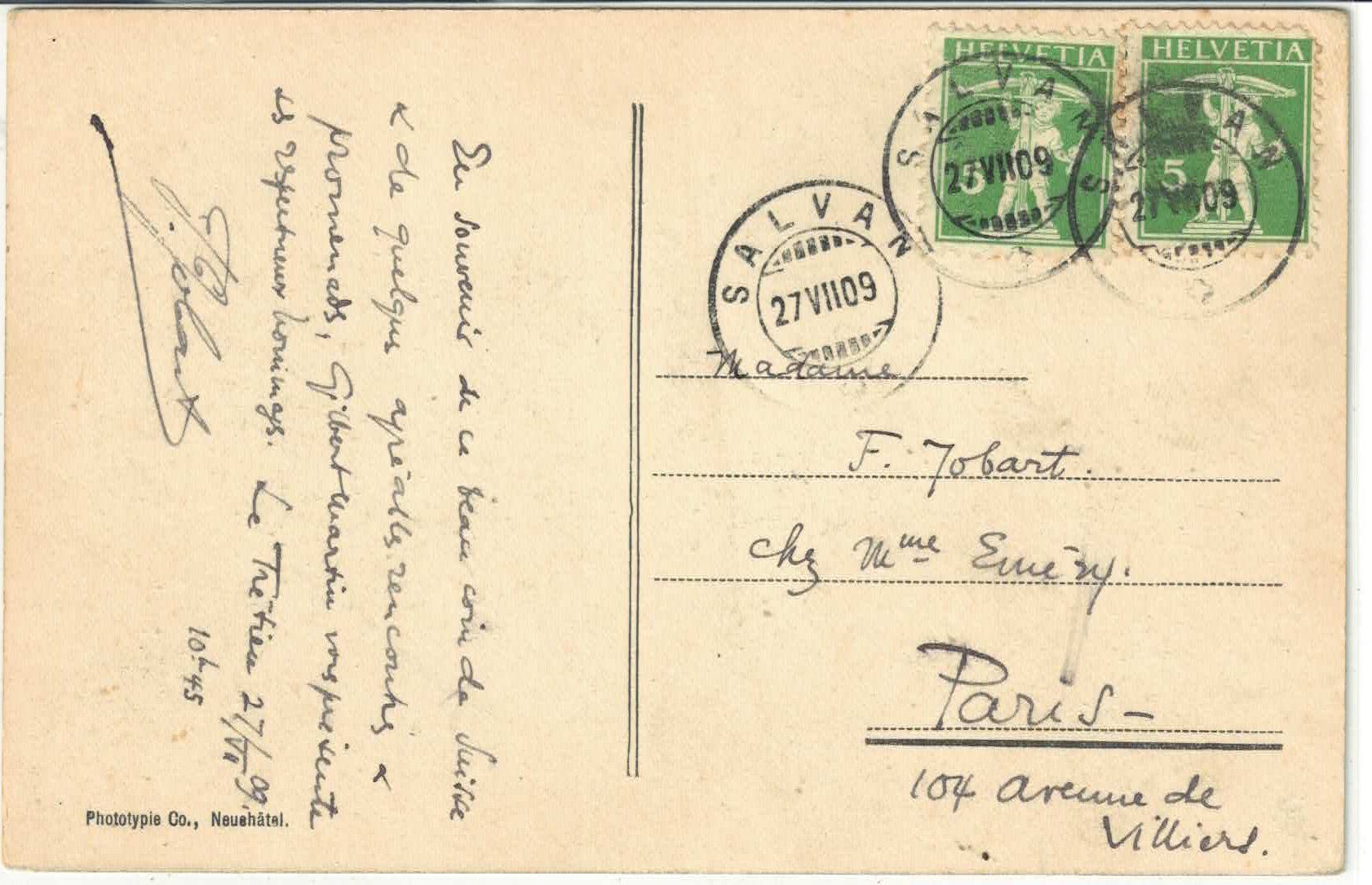 Cartoline postali: Gietroz s/Finhaut – Usato da Ettingen venduto da Kartenplanet 1