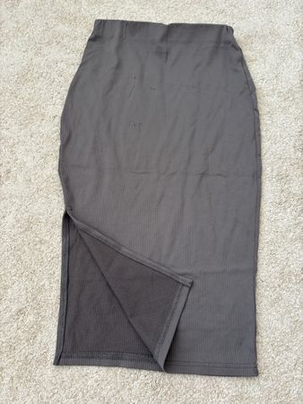 Damen Rock gerippt dunkelgrau Gr. S Shein