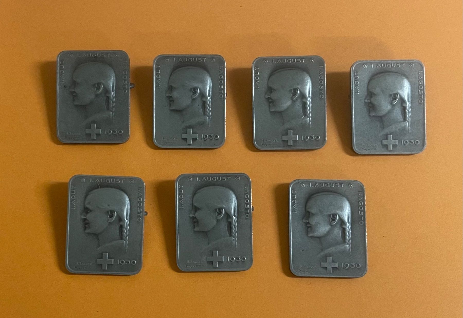 Medaglie: 7x Jubiläumsplakette 1. August 1930 – Usato da Bremgarten AG venduto da Schussi