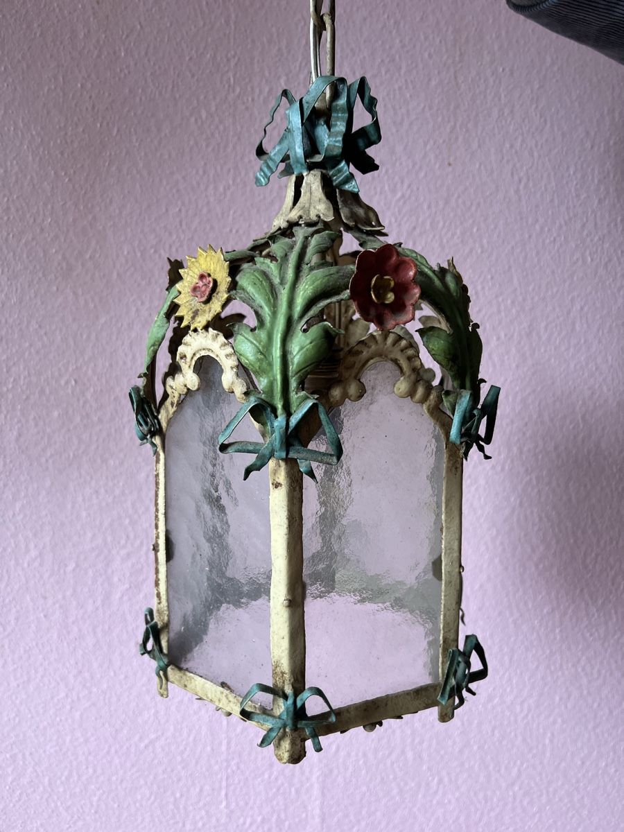 Lampadari & plafoniere: Florale Toleware Hängelampe – Usato da Zürich venduto da juergarno 6