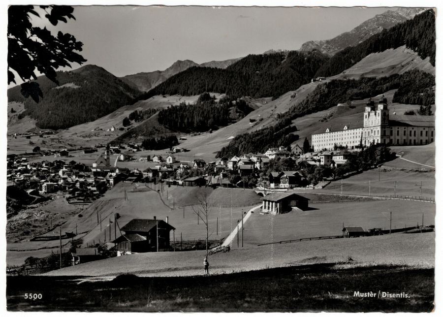 Cartoline postali: Mustèr / Disentis, gelaufen 1960 – Usato da Frauenfeld venduto da POML