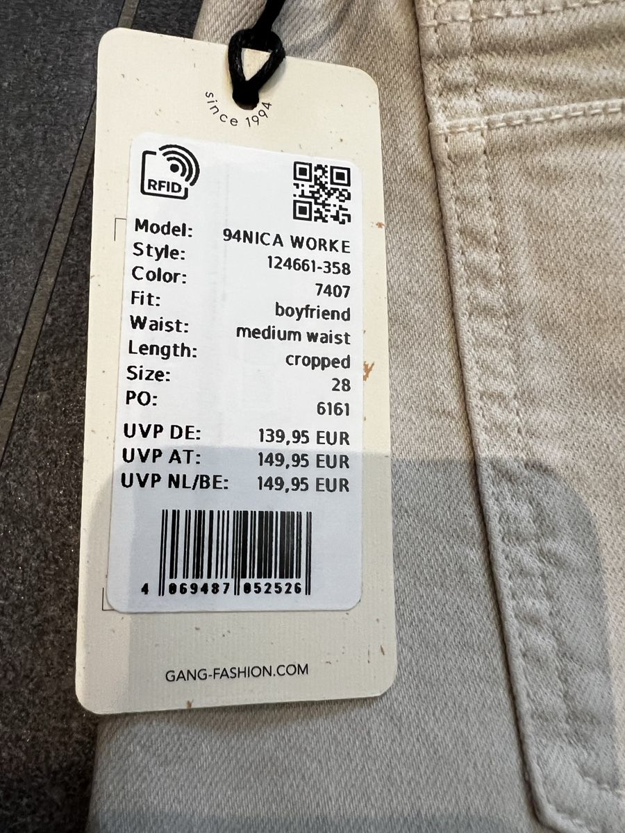 Gang Jeans: Gang Damen Jeans, hell beige – Nuovo e nell'imballaggio originale da Rickenbach Sulz venduto da bri_wbh7 6