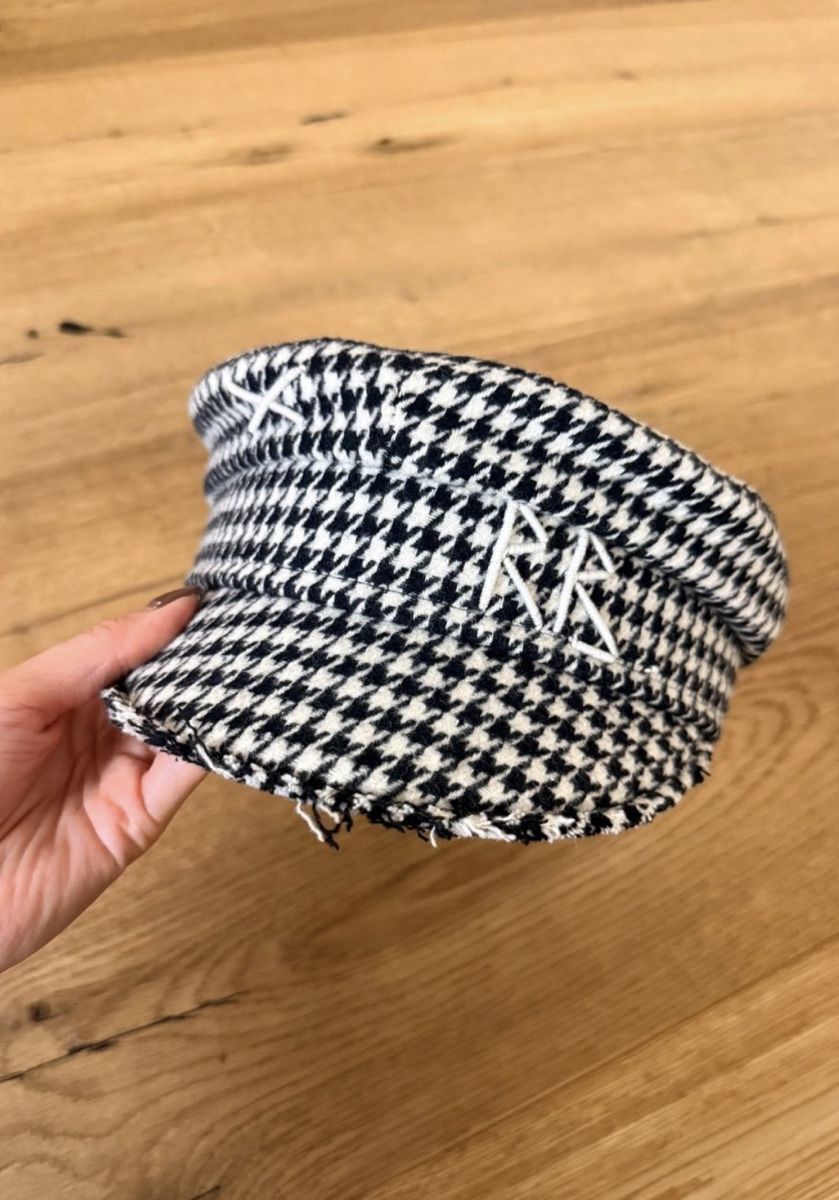 Ruslan Baginskiy Copricapi, berretti & cappellini: 100% ORIGINAL RUSLAN BAGINSKIY WOOL HOUNDSTOOTH BAKER HAT – Nuovo (secondo la descrizione) da Döttingen venduto da SenKirman 1