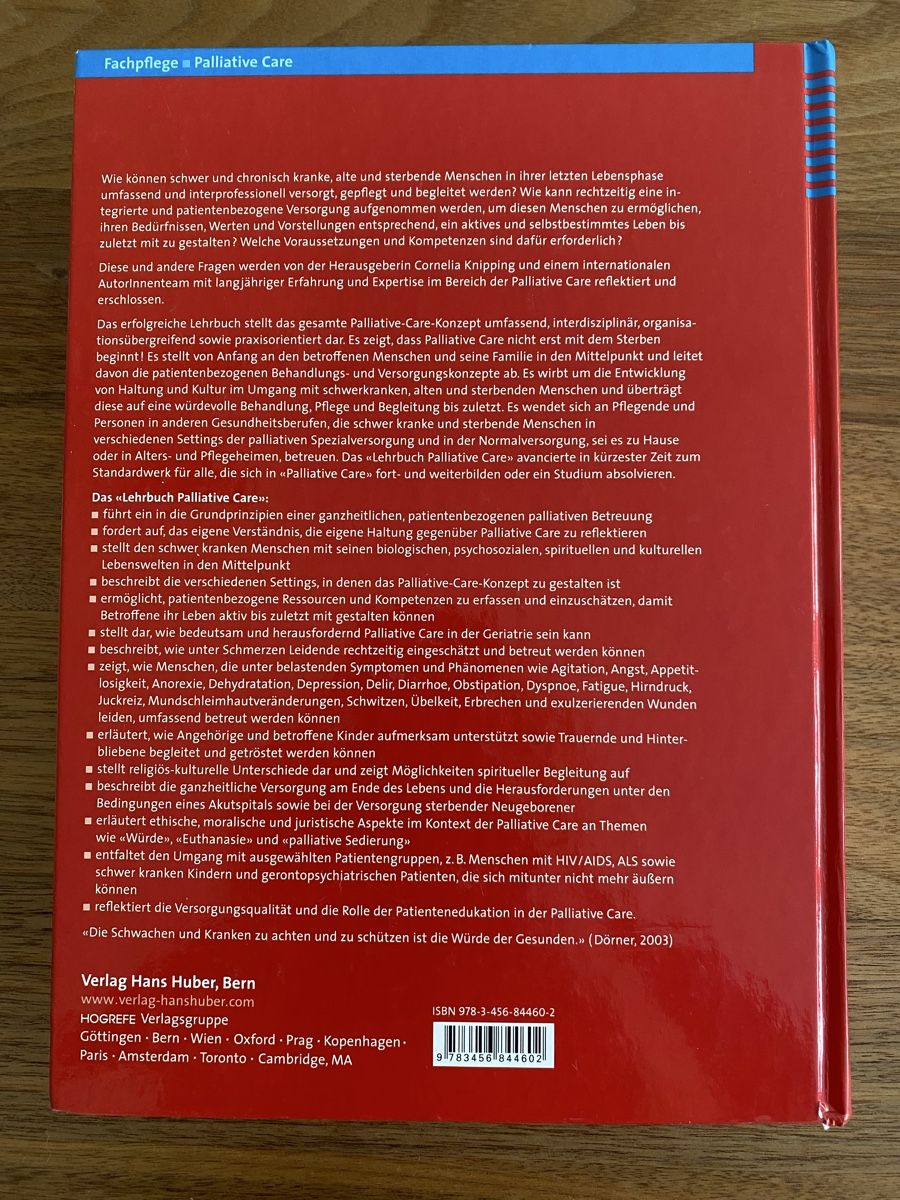 Bücher: Lehrbuch Palliative Care, 2. Auflage – Gebraucht aus Wiezikon b.Sirnach von talamona94 1