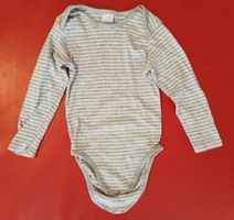 Smile Langarm Body Gr 86/92 Kinder gestreift Grau/Weiss