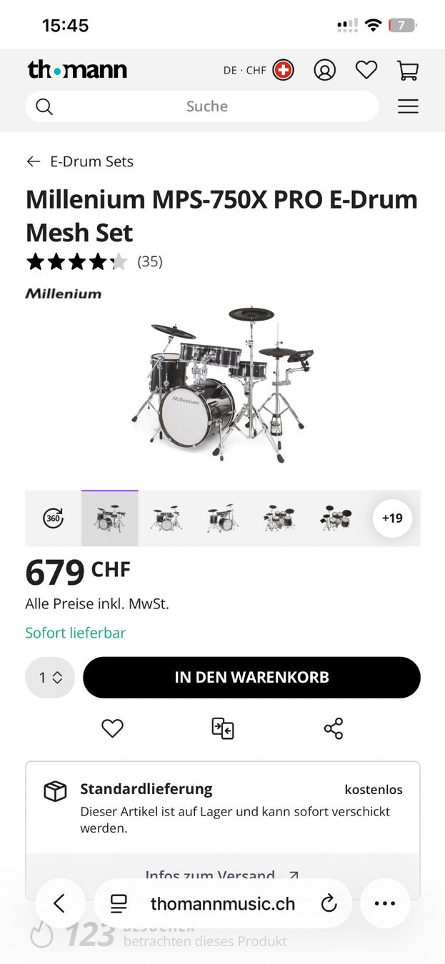 Thomann Musikinstrumente: E drum Millenim mps 1000 – Gebraucht aus Milken von hel_rry5