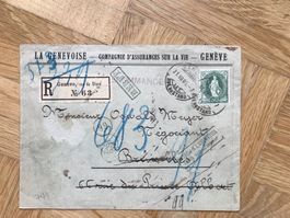 1905, Unzustellbares Couvert mit 74D