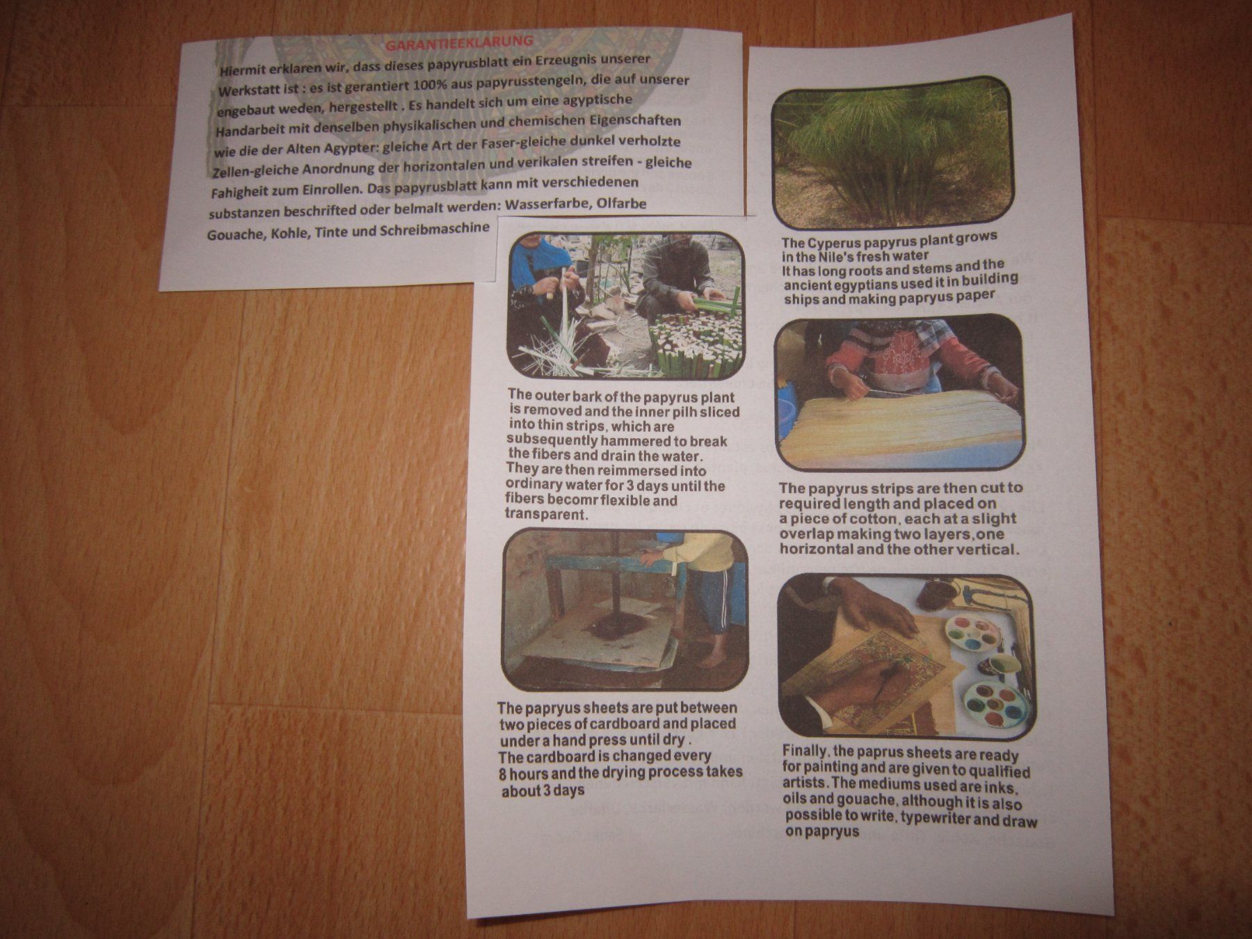 Foto & Immagini: 3 x PAPYRUS - Bilder gerahmt – Nuovo (secondo la descrizione) da Oberwil BL venduto da Kompa 3