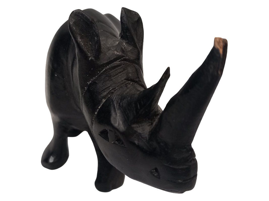 Skulpturen & Statuen: Handgeschnitztes Nashorn aus Holz – Gebraucht aus Hünenberg von Restwert_Zug 5
