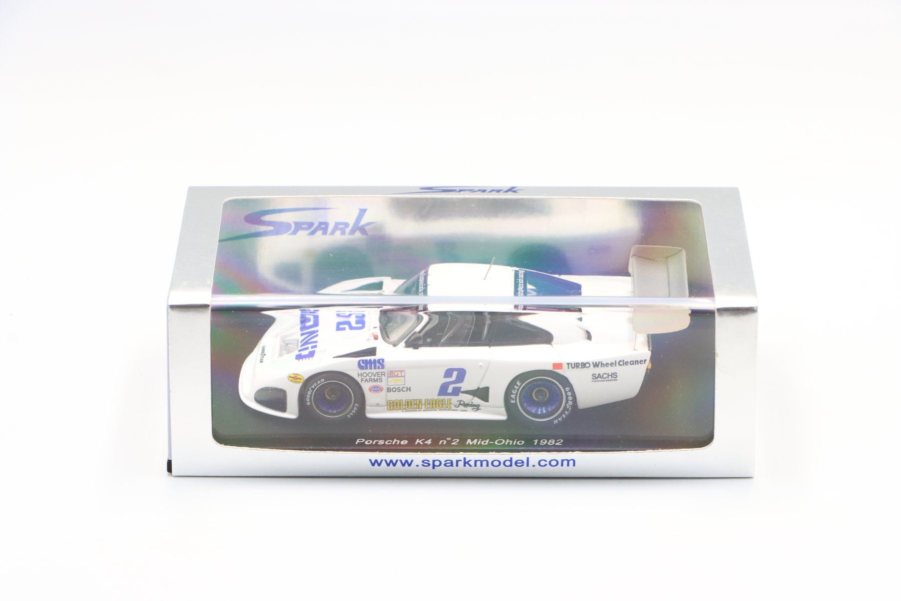 Porsche Modellini d'auto: Porsche K4 Mid-Ohio 1982 1:43 Spark – Nuovo e nell'imballaggio originale da Bühl b.Aarberg venduto da modelldiecast 1