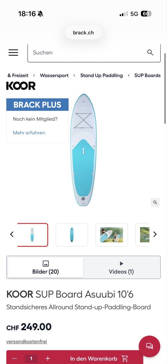 Tavole da surf e di nuoto: Stand Up Paddle Neu  – Nuovo e nell'imballaggio originale da Grenchen venduto da lyn_8w2w 3
