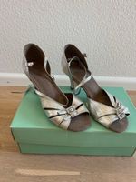 Very Fine 37 silberne leder Tanzschuhe