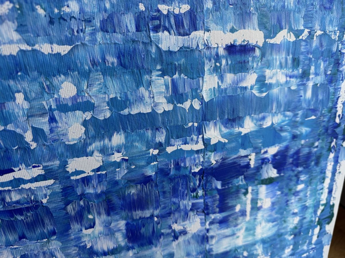 Tableaux: 100 x 80 cm Schweizer Kunst Blau – Neuf (Voir description) à Zürich par LuxuryJewellery 3