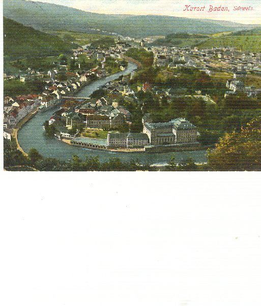 Cartoline postali: Baden - Kurort + 1910 – Usato da Emmenbrücke venduto da teestube
