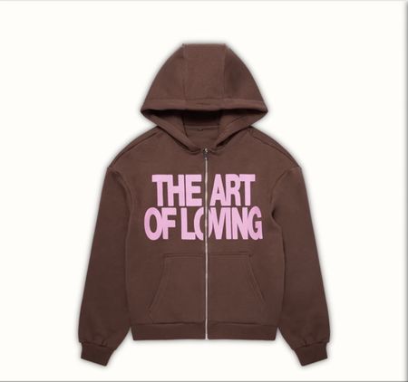 Olivia Dean Hoodie Jacke "The Art of Loving", Gr. L - braun