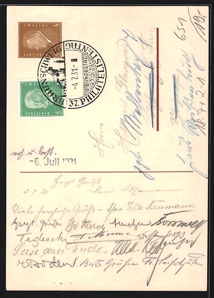 Cancelleria postale: Braunschweig, 8. Bundestag / 37. Philate – Usato da Berlin venduto da bartko-reher 1