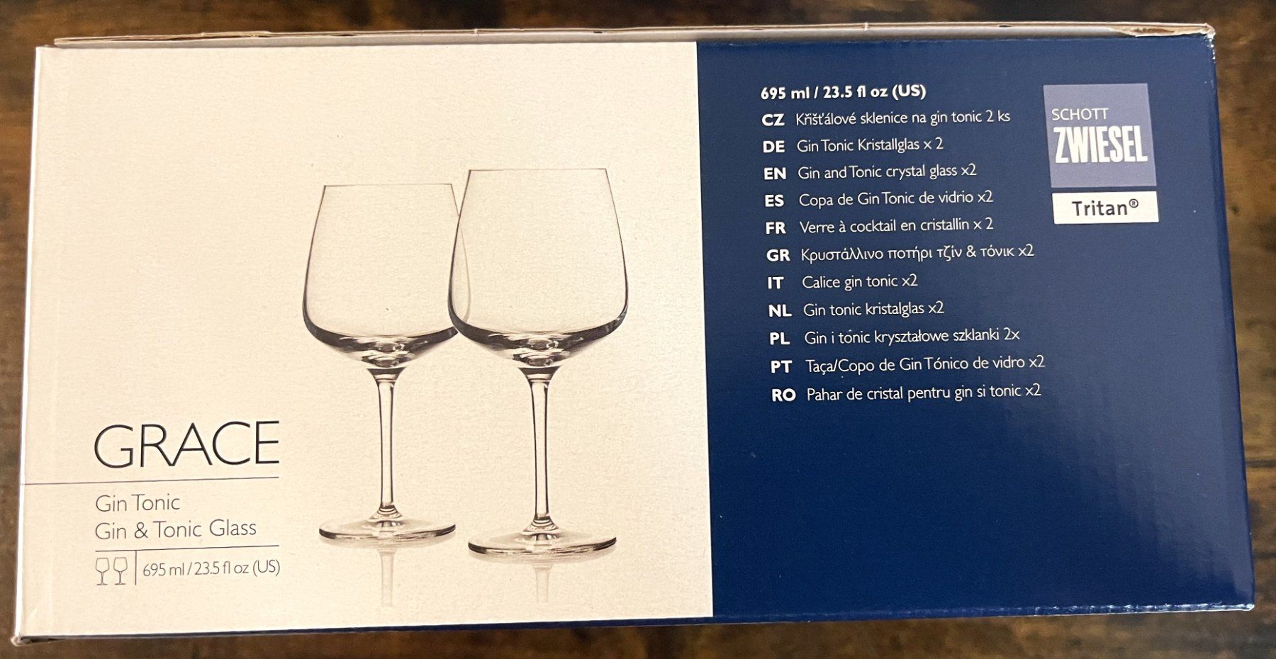 Schott Bicchieri: Schott Zwiesel / Gin Tonic / Grace / Karton à 2 Gläser – Nuovo e nell'imballaggio originale da Oftringen venduto da Vucki 2