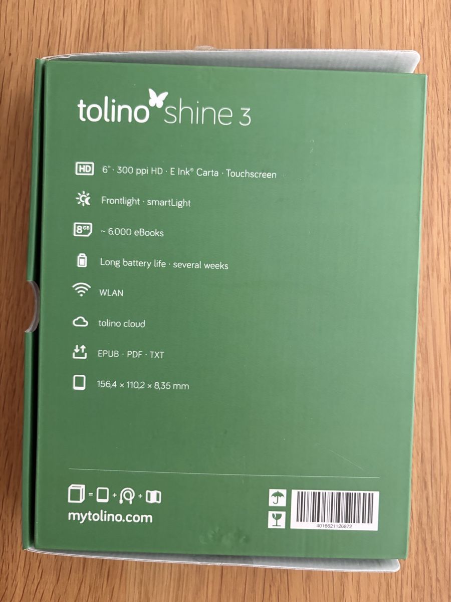 Tolino Tablet PC: Tolino Shine 3 E-Reader – Usato da Zürich venduto da schweiz.air 3