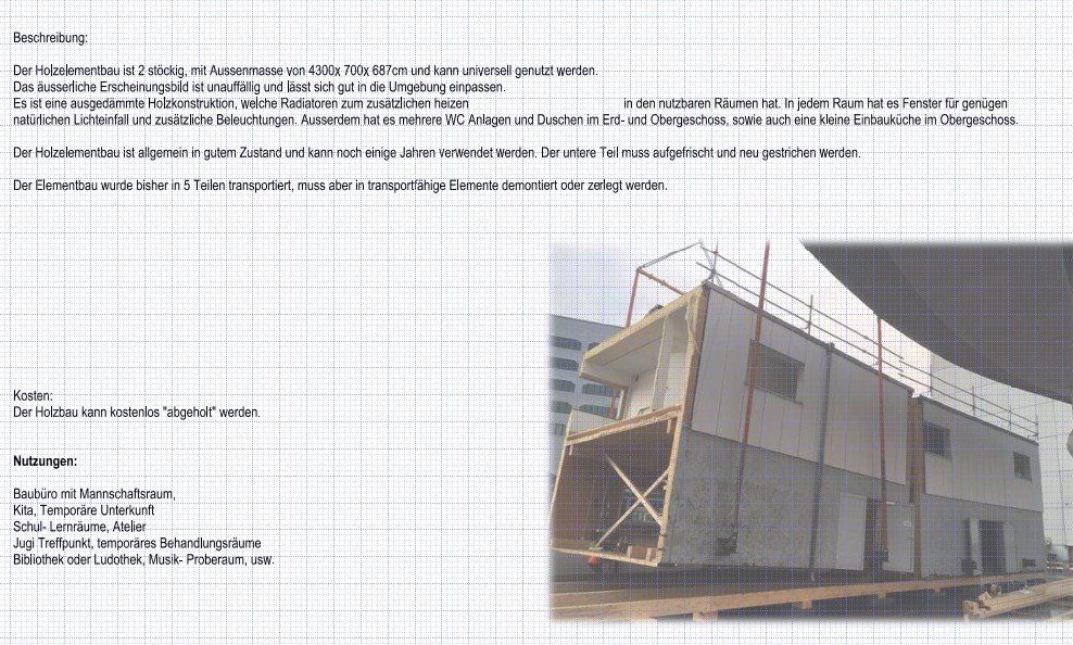 Baucontainer: Riesiger Bürocomplex in Holzbau! – Gebraucht aus Schlieren von raffaele93 6