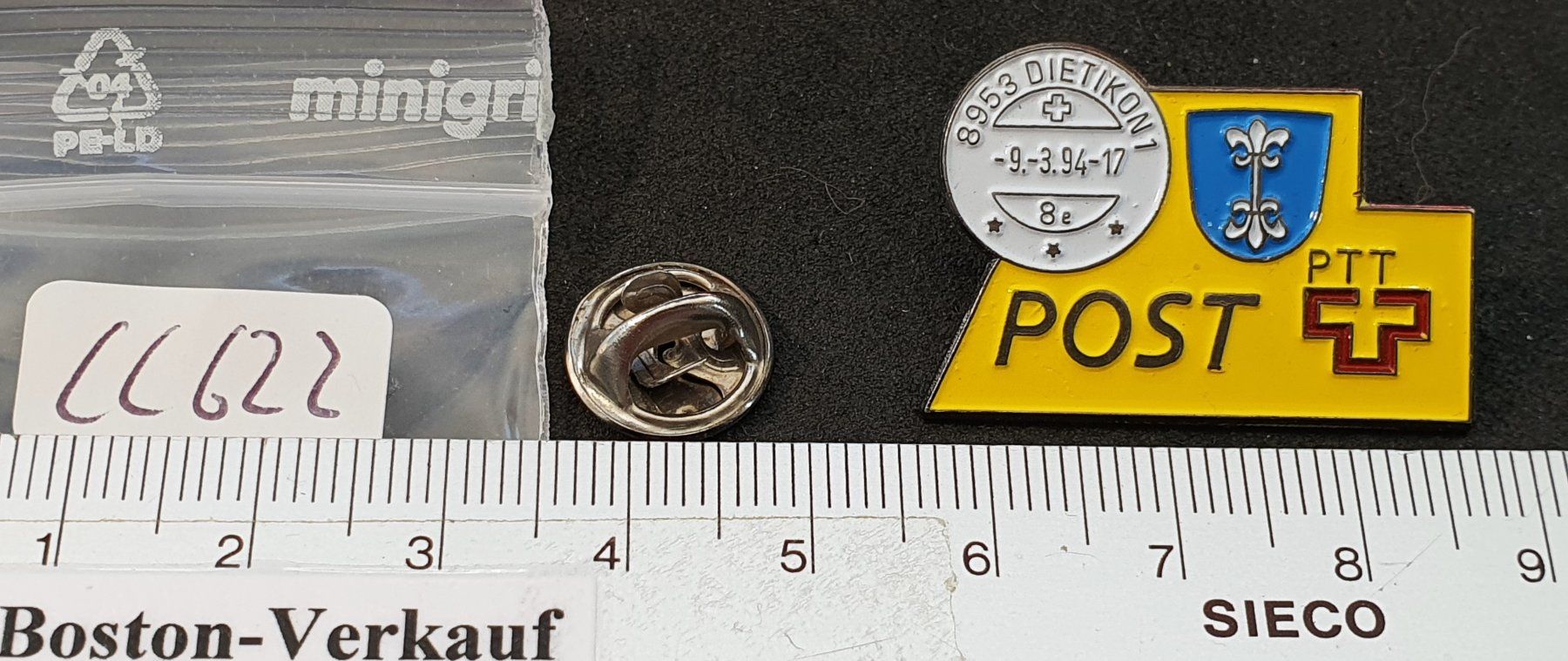 Placchette & Badge: CC622 - Pin Gemeinde Post PTT Dietikon 1 – Usato da Reinach BL venduto da Boston-Verkauf 1