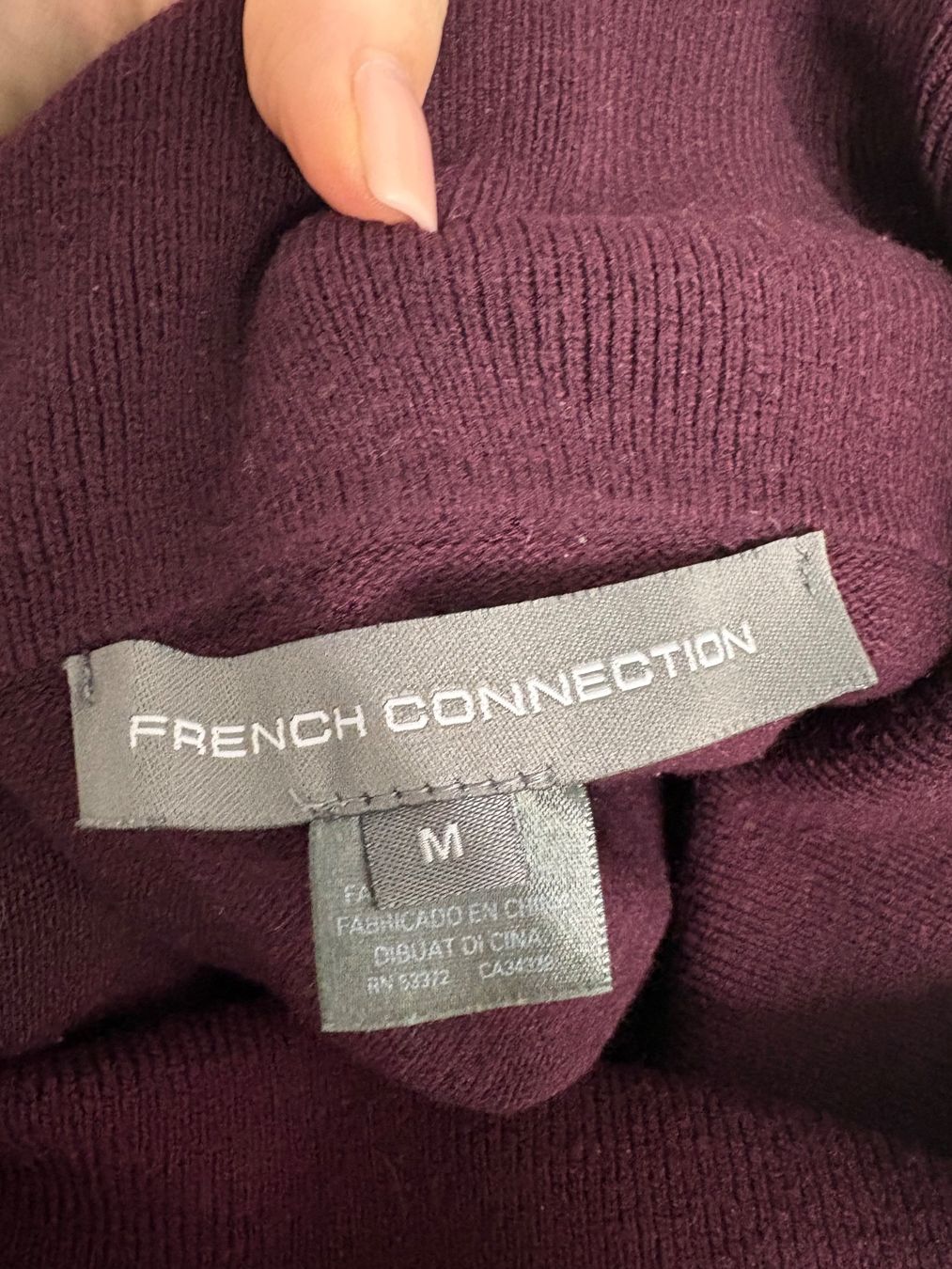 French Connection Maglioni & Felpe: French Connection Rollkragenpullover Strick M Bordeaux – Nuovo (secondo la descrizione) da Regensdorf venduto da secondchancefashion 3