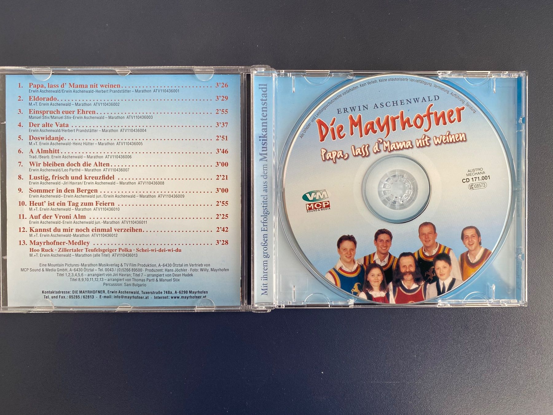CD: Die Mayrhofner CD: Papa, lass d' Mama nit weinen, Top! – Usato da Rain venduto da sempach2 2