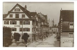 Rorschach (SG) Hauptstrasse mit Rathaus - Geschäfte - 1919